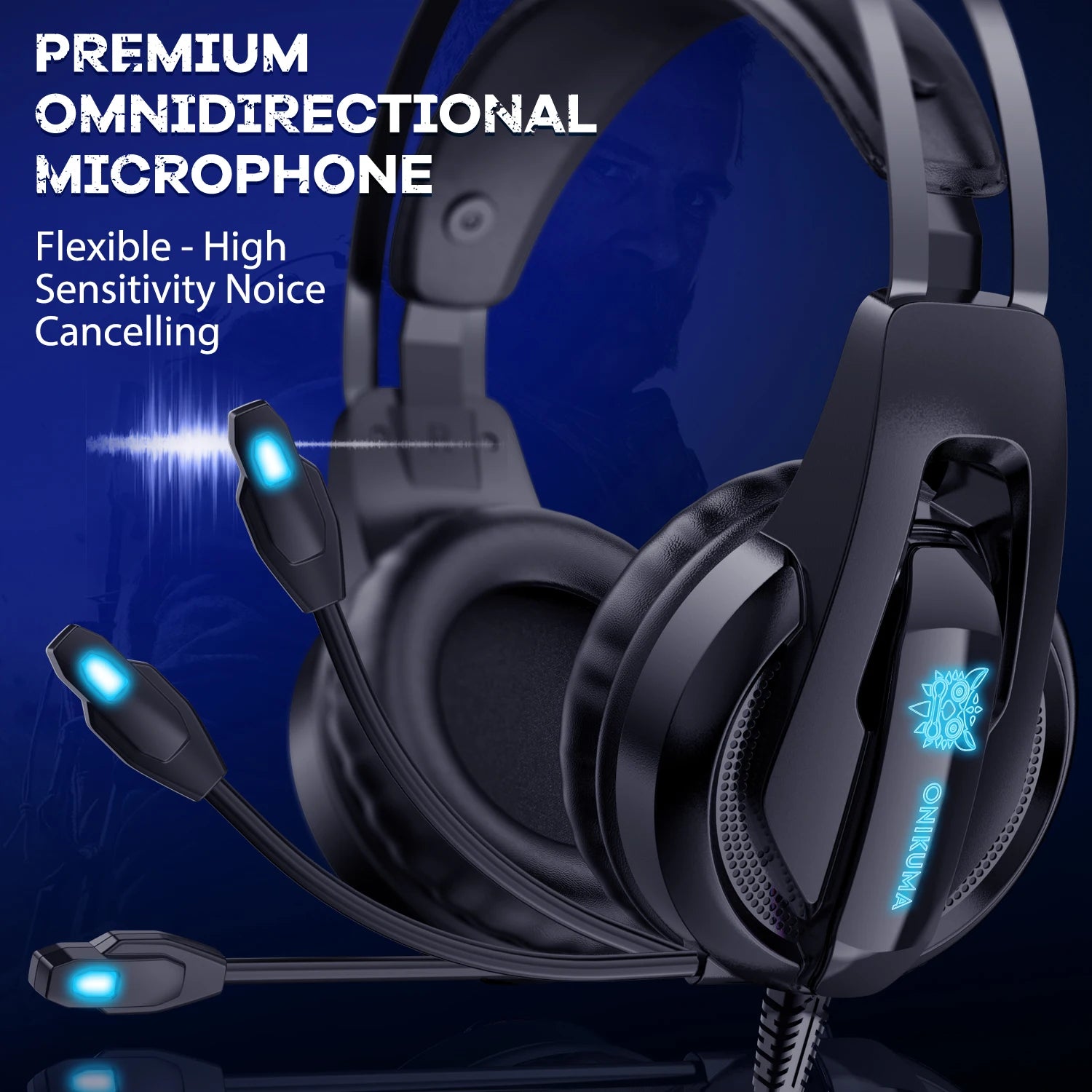 K16 Gaming Headsets Gamer Headphones Wired Earphones USB Microphone with Computer Mac OnePS4 RGB Light PC Gamer Laptop