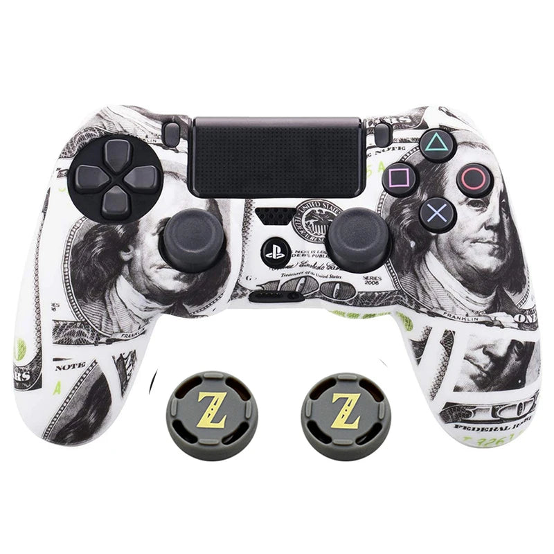 New Design PS4 Controller Skin Protective Camo Silicone Rubber Case Cover Grip For PS4 /Pro/ Slim Gamepad Accessories