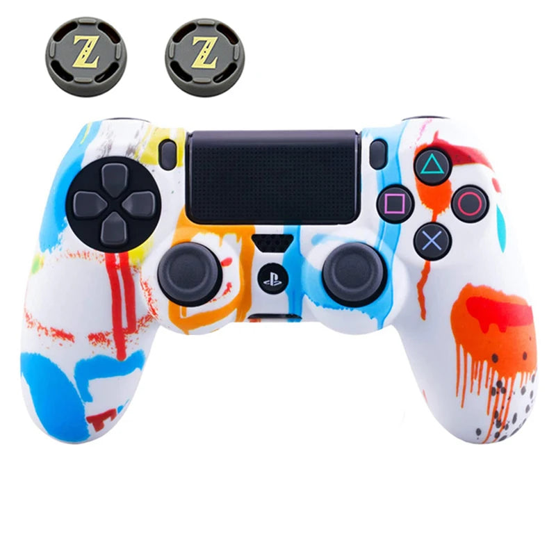 New Design PS4 Controller Skin Protective Camo Silicone Rubber Case Cover Grip For PS4 /Pro/ Slim Gamepad Accessories