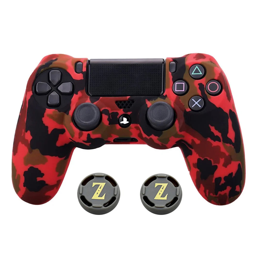 New Design PS4 Controller Skin Protective Camo Silicone Rubber Case Cover Grip For PS4 /Pro/ Slim Gamepad Accessories