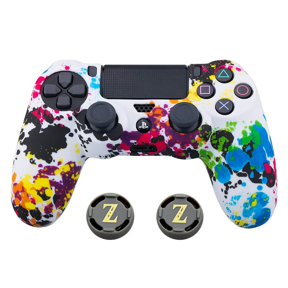 New Design PS4 Controller Skin Protective Camo Silicone Rubber Case Cover Grip For PS4 /Pro/ Slim Gamepad Accessories