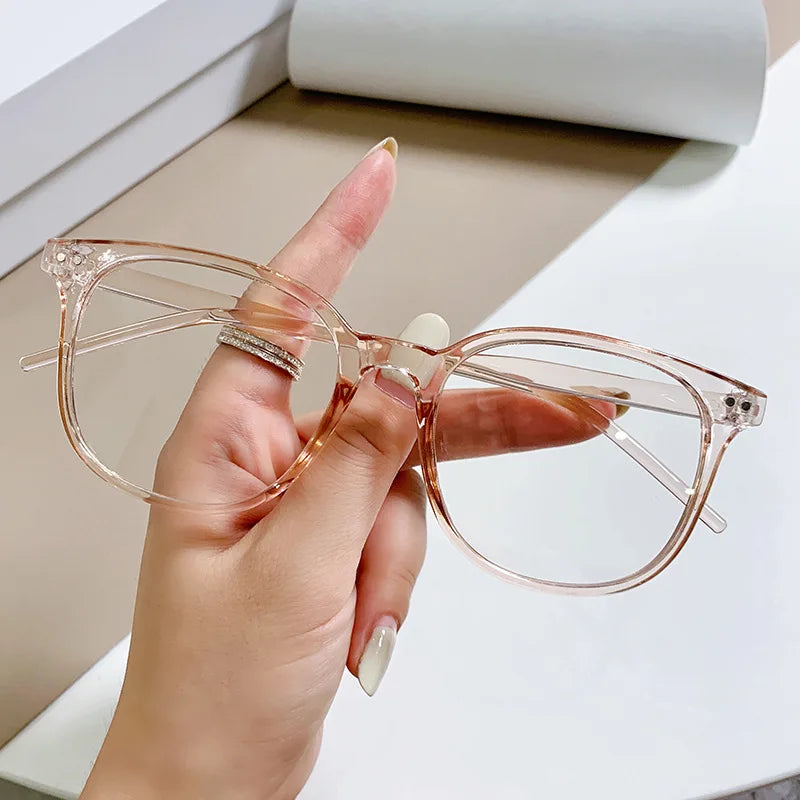 Transparent Computer Glasses Frame Women Men Anti Blue Light square  Eyewear Blocking Glasses Optical Spectacle Eyeglass