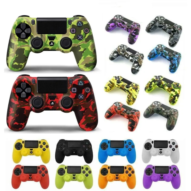 New Design PS4 Controller Skin Protective Camo Silicone Rubber Case Cover Grip For PS4 /Pro/ Slim Gamepad Accessories