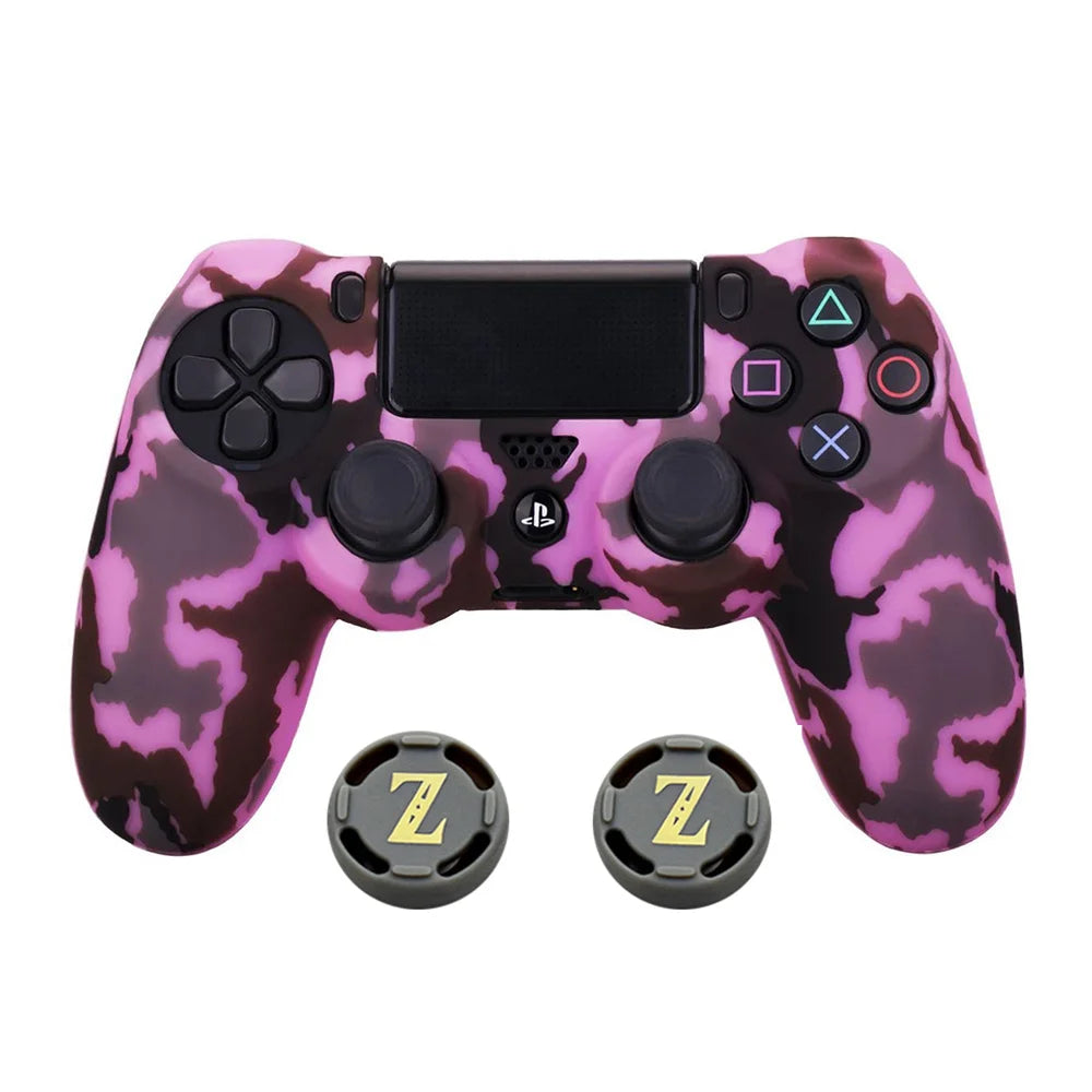 New Design PS4 Controller Skin Protective Camo Silicone Rubber Case Cover Grip For PS4 /Pro/ Slim Gamepad Accessories