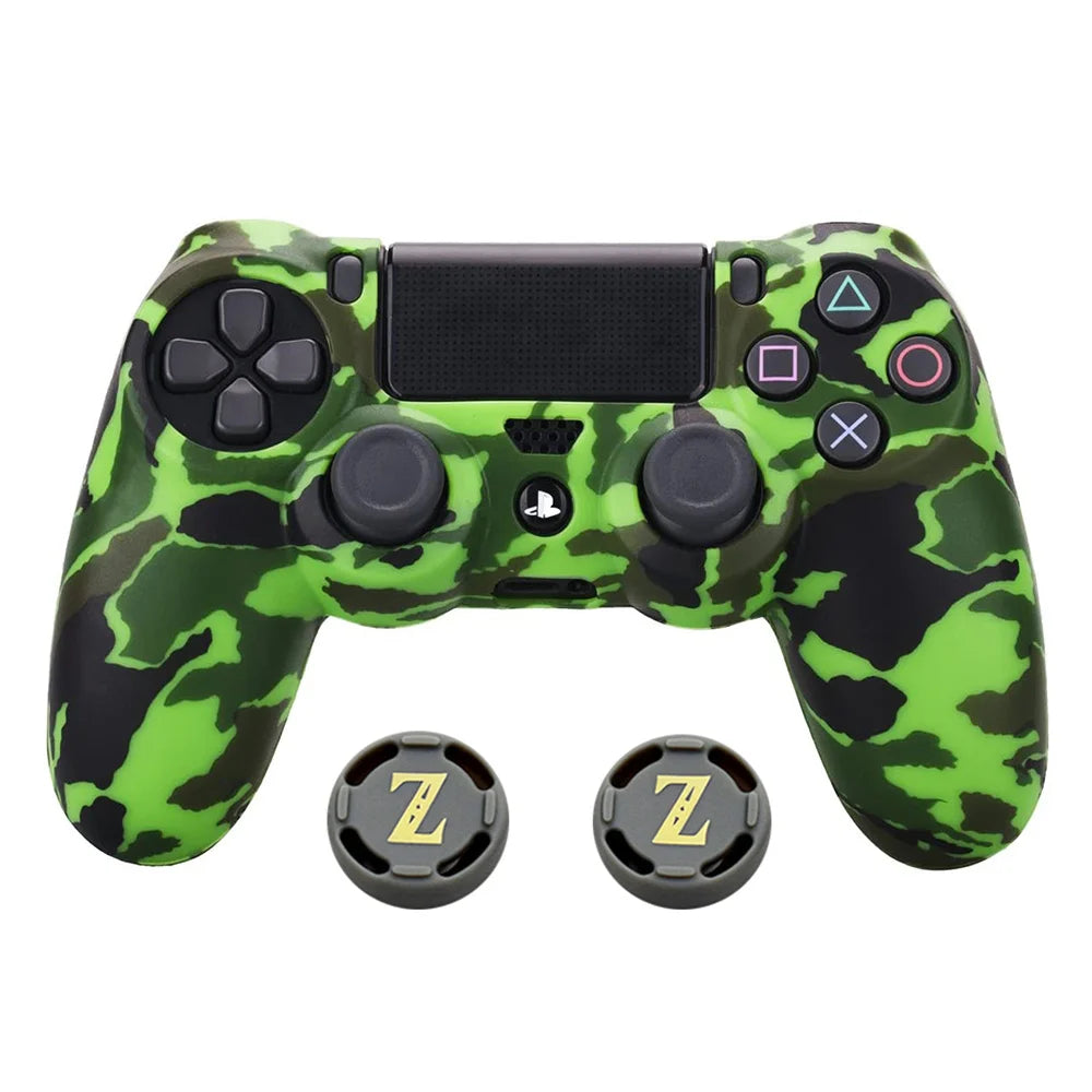 New Design PS4 Controller Skin Protective Camo Silicone Rubber Case Cover Grip For PS4 /Pro/ Slim Gamepad Accessories