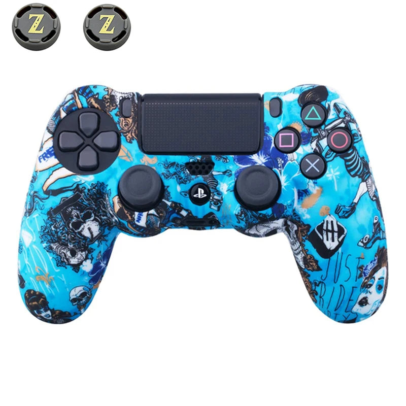 New Design PS4 Controller Skin Protective Camo Silicone Rubber Case Cover Grip For PS4 /Pro/ Slim Gamepad Accessories