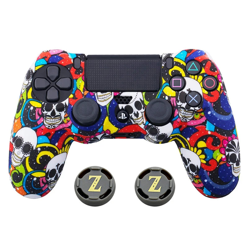 New Design PS4 Controller Skin Protective Camo Silicone Rubber Case Cover Grip For PS4 /Pro/ Slim Gamepad Accessories