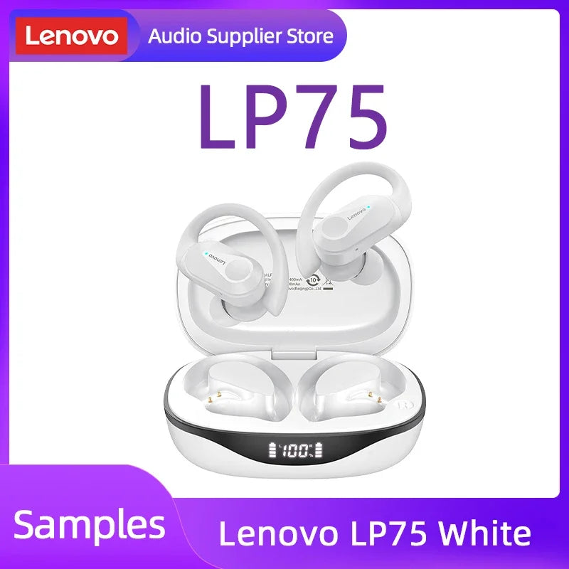 Lenovo LP75 TWS Bluetooth V5.3 Headphones Wireless LED Digital Display Earphones Noise Reduction Waterproof Headset New
