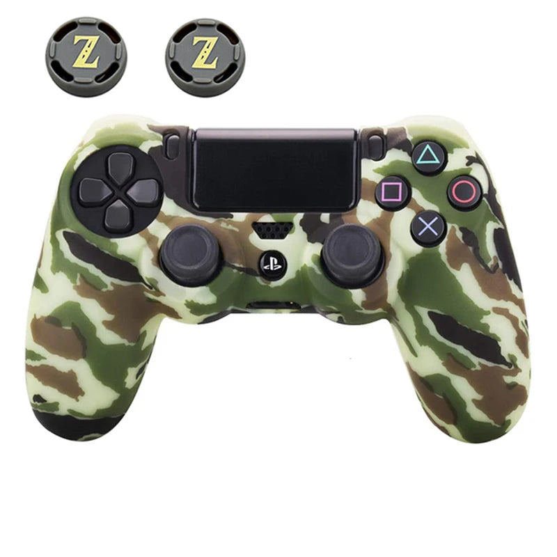 New Design PS4 Controller Skin Protective Camo Silicone Rubber Case Cover Grip For PS4 /Pro/ Slim Gamepad Accessories