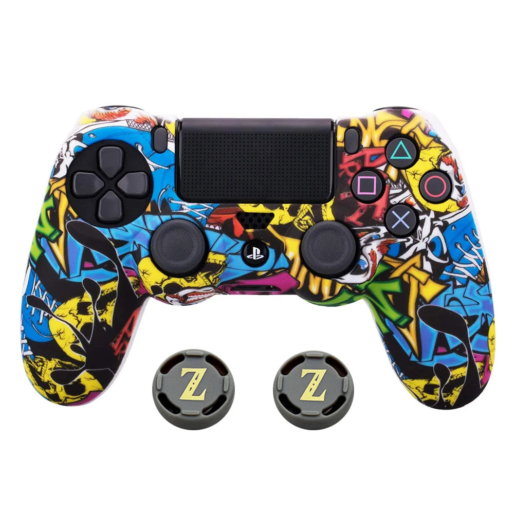 New Design PS4 Controller Skin Protective Camo Silicone Rubber Case Cover Grip For PS4 /Pro/ Slim Gamepad Accessories