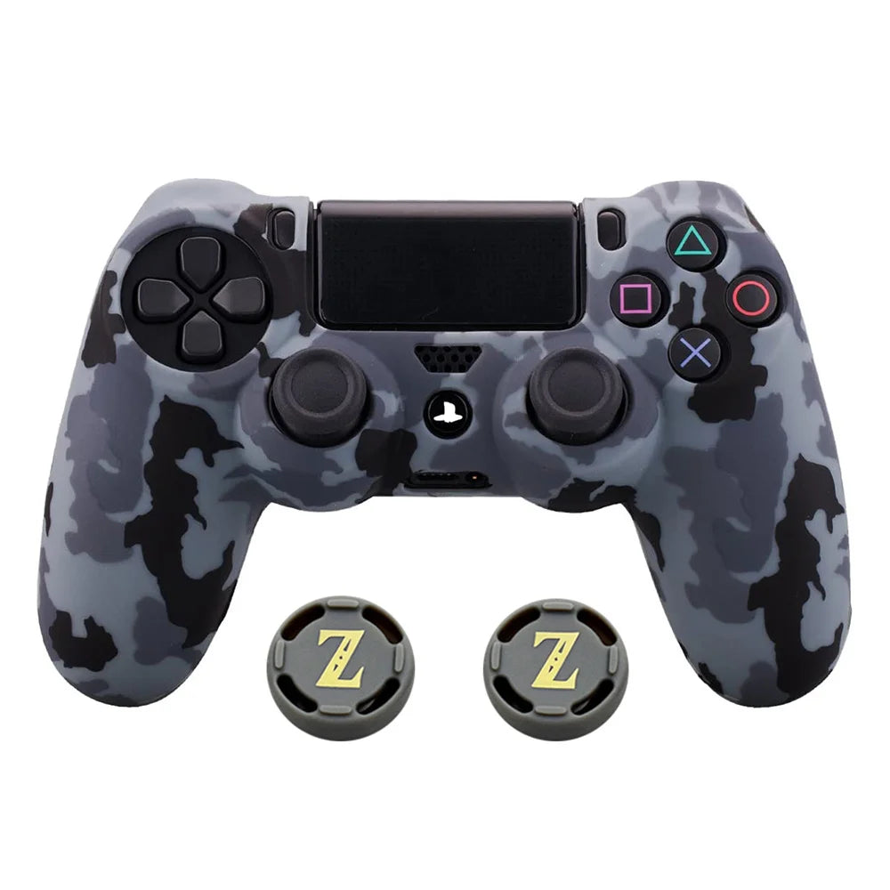 New Design PS4 Controller Skin Protective Camo Silicone Rubber Case Cover Grip For PS4 /Pro/ Slim Gamepad Accessories